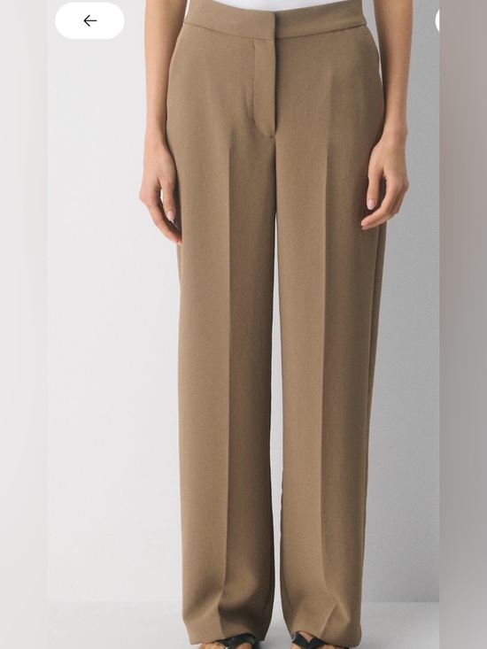 Wilfred Pants - Women’s Aritzia Wilfred The Effortless Pants Desert Sand Wide Leg Workwear Sz 10